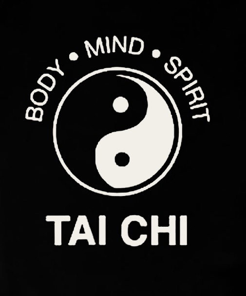 A yin-yang symbol below Body Mind Spirit and above Tai Chi.